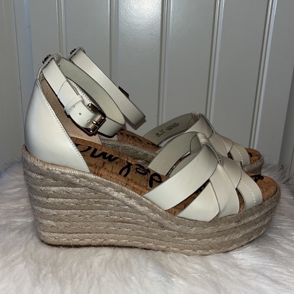 NWT Ivory espadrille wedge heel ankle strap platform summer beachy sandal 10 - Picture 4 of 10